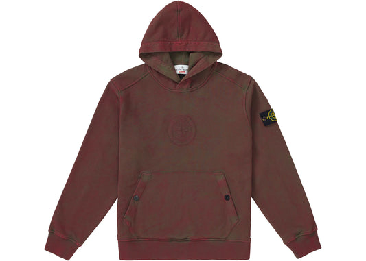 Supreme Stone Island Hooded Sweatshirt (SS19) Red